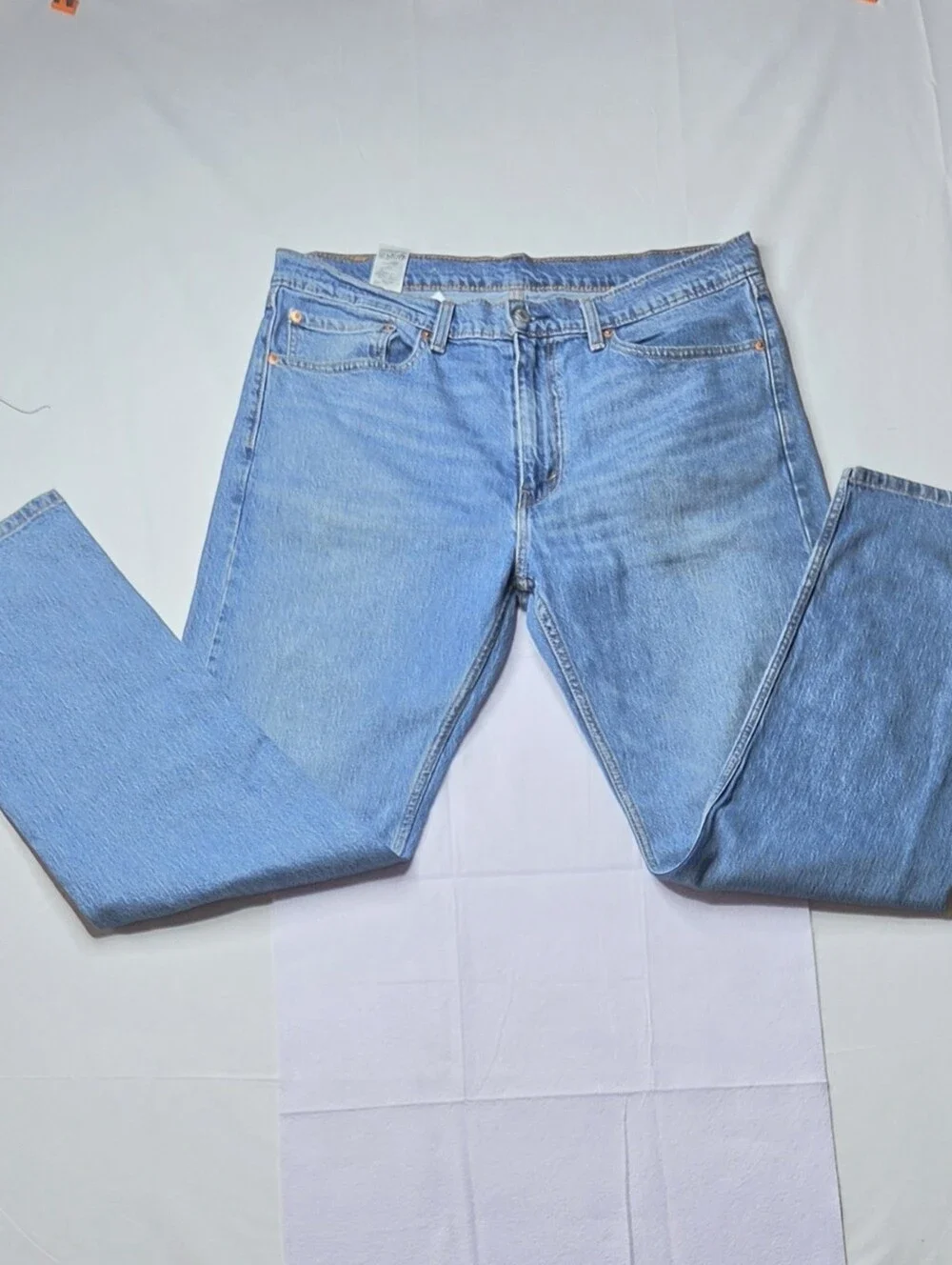Levi's 505 Regular Fit Jeans Mens 36x32 Blue Straight Stretch Denim ExCond